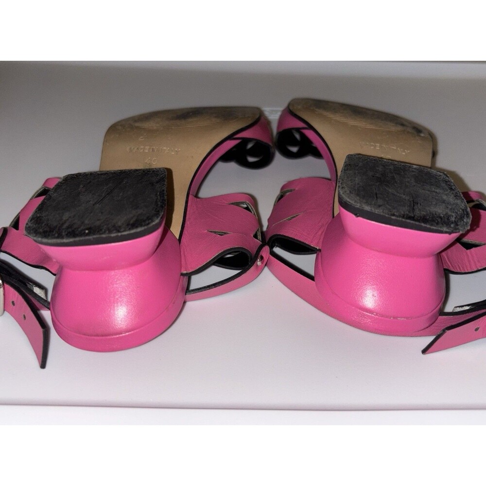 Emanuele Crasto Pink Strappy Heel Sandals Made In Italy Leather Size 9-9.5 - Picture 4 of 9